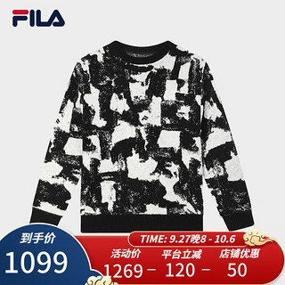 FILA X Études 斐乐男士织衫2023冬基础简约时尚休闲毛衣 满印一-ZA 180/100A/XL