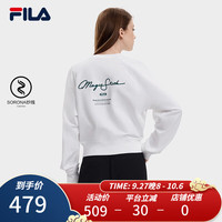 FILA 斐乐 X MAGIC STICK 女子针织套头衫宽松休闲卫衣 标准白-WT 160/80A/S