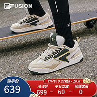 斐乐（FILA）FUSION斐乐潮牌豚跃鞋NOLLIE女鞋滑板鞋休闲鞋潮 微白/米色-WB 37.5