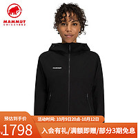 猛犸象（MAMMUT）Macun 2.0 女士防风弹性软壳夹克外套1011-00802 黑色 L