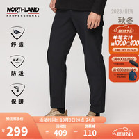 诺诗兰男士风雪长裤户外登山露营防泼透湿软壳裤男NXPDH5511E 纯黑色 175/L