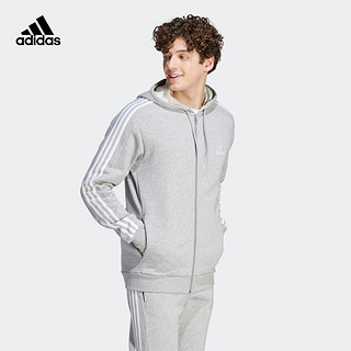 adidas阿迪达斯轻运动男装冬季运动连帽夹克外套IJ6479 中麻灰 A/XL