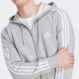 adidas阿迪达斯轻运动男装冬季运动连帽夹克外套IJ6479 中麻灰 A/XL