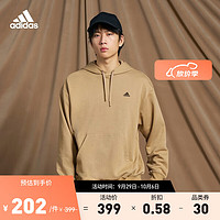 adidas 阿迪达斯 轻运动男女装运动连帽卫衣套头衫IV7592 浅卡其 A/S