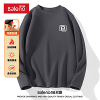 Baleno 班尼路 半高领加绒长袖t恤男冬季双面绒半高领内搭打底衫中领上衣