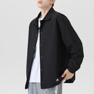 adidas 阿迪达斯 外套男装 休闲运动服防风梭织训练上衣夹克男 H39794/梭织-排扣/主图款179