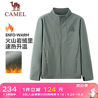 88VIP：CAMEL 骆驼 运动外套男夹克冬加绒防泼水防静电户外登山服 J13CA66022