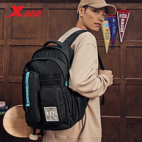 XTEP 特步 双肩包男运动包高初中女书包大容量通勤背包 黑 均码