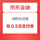 京东金融 18积分兑换 兑0.5元支付券