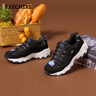 SKECHERS 斯凯奇 D'lites熊猫女款厚底时尚休闲鞋11930 黑色 38