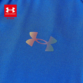 安德玛（UNDERARMOUR）童装儿童速干衣夏季纯色内搭短袖男童透气运动速干T恤 白色 130cm