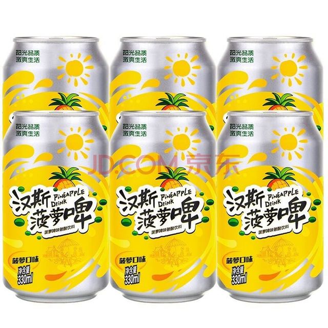 Hunt's 汉斯 菠萝啤 330ml*6罐