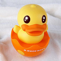 PLUS会员：B.Duck 小黄鸭音乐不倒翁玩具0-1-3岁新生儿宝宝女孩早教摇摆鸭颜色随机