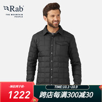 RabRAB睿坡Downtime秋冬男士700蓬轻量防泼水羽绒服防撕裂QDB-60 黑色-BLK M