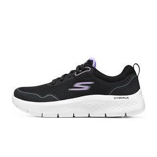 斯凯奇Skechers女鞋网面休闲运动跑步鞋124977 黑色/薰衣草色193 38 