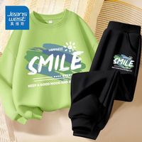 JEANSWEST 真维斯 男童卫衣套装秋儿童薄款运动两件套男孩秋季衣服