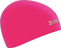 SWANS 诗旺斯 泳帽 游泳 竞技用 硅胶帽 圆顶型 Fina认证款 亮粉色 SA-10S