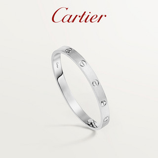 Cartier 卡地亚 love系列 B6077117 几何18K白金手镯 20cm