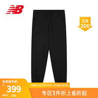 new balance NB 23男款百搭休闲运动针织长裤 BK AMP33381 S