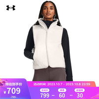 安德玛 UNDERARMOUR)秋冬Mission女子训练运动马甲1378864 白色112 XL