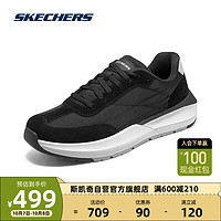 SKECHERS 斯凯奇 足弓支撑男子休闲运动鞋透气舒适耐磨210613 BLK 40