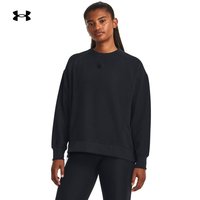 安德玛 UNDERARMOUR)秋冬Ottoman女子抓绒圆领训练运动卫衣1379773 黑色001 L