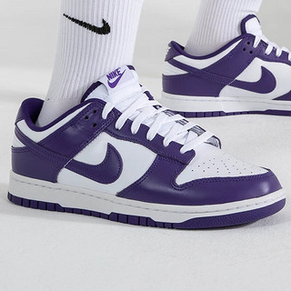 NIKE 耐克 Dunk Low Retro 男子运动板鞋 DD1391-104 白/紫 45