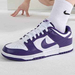 NIKE 耐克 Dunk Low Retro 男子运动板鞋 DD1391-104 白/紫 45