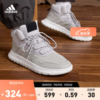 adidas阿迪达斯轻运动FUSION STORM WTR男女保暖加绒运动鞋 灰色/黑色 36(220mm)