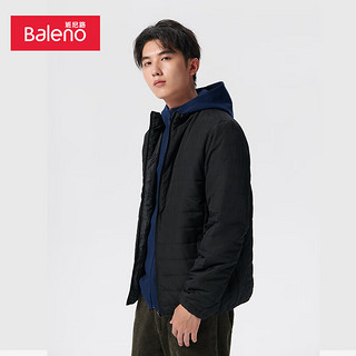 班尼路（Baleno）秋冬款棉服男商务休闲纯色修身棉衣简约加厚面包服外套 00A S