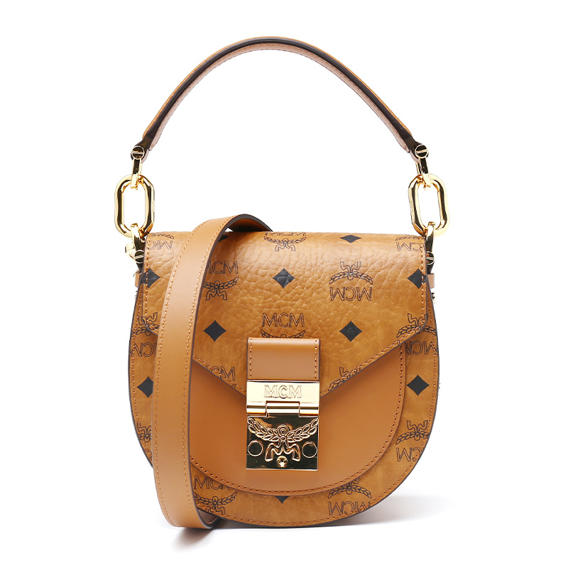 MCM visetos系列 女士斜挎包 SPMWSAAPA02 棕色 迷你