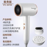 theradome吹风机家用宿舍大功率理发店负离子护发速干电吹风筒 尊贵版-2300W-8000万负离子