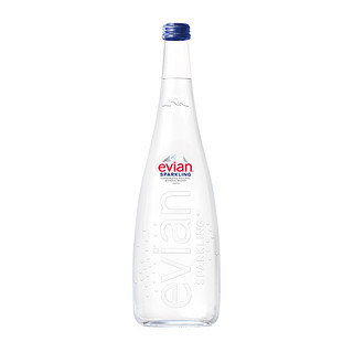 evian 依云 旗舰店高端玻璃瓶天然充气矿泉水330ml*20