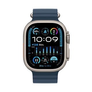 Apple Watch Ultra2 智能手表 49毫米 钛金属表壳蓝色海洋表带 eSIM手表 MRF73CH/A