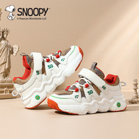 SNOOPY 史努比 男童运动鞋大童耐磨时尚休闲鞋儿童百搭轻便旅游鞋 米/卡其 31码内长约195mm