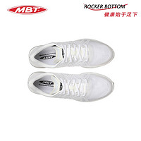 MBT 弧形底女厚底跑步鞋健康跑 足跟减负 网面透气轻量SPEED1000-3 16J白色 5(35.5)