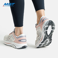 MBT 弧形底女厚底跑步鞋 健康跑鞋减少足部不适推动力反光缓震 2000II 1606Y米色/粉色 5(35.5)