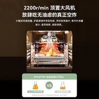 Herdsman 电烤箱 家用蒸烤炸箱一体机 22L蒸烤箱 台式蒸烤炸智能多功能全能蒸烤炸一体机 22L