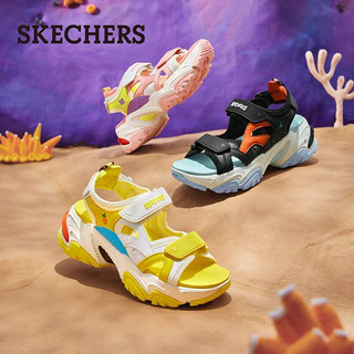 SKECHERS 斯凯奇 海绵宝宝沙滩鞋女派大星休闲时尚百搭凉鞋蟹老板防滑鞋子