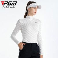 PGM高尔夫服装女士长袖T恤打底衫 秋冬季女装高领上衣柔软舒适 YF652-白色 M