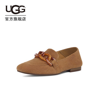 UGG 2023春季新款女士可折叠鞋跟单鞋舒适纯色休闲乐福鞋 1142273