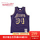 mitchell & ness 复古球衣SW球迷版 NBA罗德曼伯德麦迪纳什篮球服 MN男女运动背心 中国风奥尼尔 S