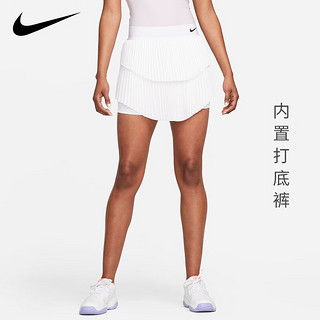 NIKE耐克女子网球裙运动半身裙网眼短裙休闲透气网球服DD0342 DA4727-100温网短裙 M(成人)