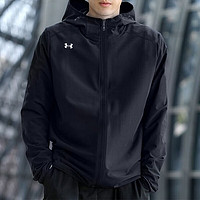 安德玛（UNDERARMOUR）男女外套秋季 跑步训练保暖连帽休闲防风运动服2023夹克 23600303-001/亲肤速干 /秋季 XL(180/100A)