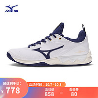 Mizuno 美津浓 男女运动鞋球鞋 43/白色/蓝色/金色 42