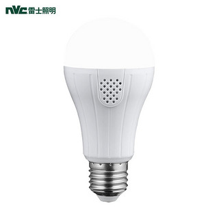 雷士照明(NVC) led声控智能感应球泡灯 楼道走廊灯泡【1个】EGLQ1003-7W-6500K-E27哑白