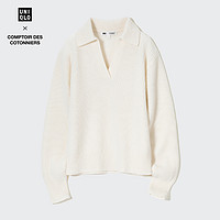 UNIQLO 优衣库 女装 CDC柔软绵羊毛针织POLO衫(长袖毛衣) 464270