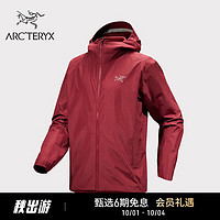 ARC’TERYX始祖鸟 SOLANO HOODY  防风 男子 软壳夹克 Bordeaux/波尔多红 S