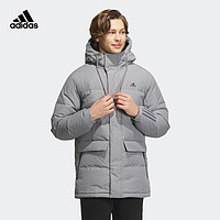 adidas阿迪达斯轻运动男冬季运动600蓬连帽保暖羽绒服IL8924 灰色 A/XL