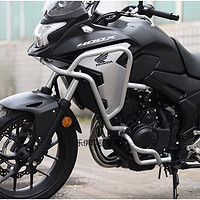 适用于本田cb400x护杠防摔杠cb500x保险杠全包围竞技杠后尾架改装 银色下杠